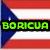 Six display text over a Puerto Rican flag background with pixelated colors and blocky lettering