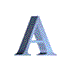 16 variations of the letter A in different styles and colors, displayed in a layout with a light gray background
