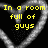 Pixelated heart outline with yellow text reading "In a room full of guys You're the only one on my mind <3" against black background.