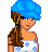 Pixel art contact sheet showing a female character in blue and white attire with multiple text frames containing 'A' and 'n' letters.