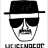 Pixelated grayscale image of a stylized face wearing a fedora and sunglasses with visible text below.