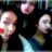 Three pixelated faces with distinct features: one has red lips, another wears a blue and white outfit, the third shows partial facial details against dark background.