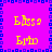Pixelated of four identical yellow text blocks on purple background with blue border, each reading 'Bless a' above 'Erm' in blocky font
