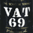 Static pixelated icon featuring bold white text "VAT 69" on a dark background with faint gold accents, rendered in low-resolution style typical of early internet graphics.