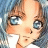 Pixelated anime-style character face with blue eyes and light brown hair on left, next to black background with white text "Anime IM" and signature "cOw" on right.