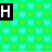 Pixelated green and cyan heart-patterned background with black-and-white letter icons forming 'HEY' in top , two inverted Y-shaped icons at bottom corners