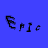 Blue background with multiple black text variations of 'Epic' and 'eric' in different fonts, sizes, and orientations across the frame.