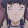 Anime-style character with dark hair and light skin, wearing a blue and white outfit, displayed in a with text variations below