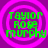 Green text reading TAYLOR ROSE MURPHY on a purple background with pink concentric circles, displayed in four identical quadrants.