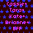 A static digital image with a dark brown background covered in small blue stars, displaying repeated pink text labels.