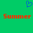 Green background with blue pixelated heart symbol above red pixelated text 'Summer Summer' in two separate groups.