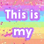Pixelated text reads "This is my Dance to Live to Dance" with "Saying" in pink on a white background, colorful balloons and pastel stripes visible.