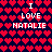 Pixelated icon with repeating red heart pattern background and white text "I LOVE NATALIE" in two identical horizontal sections.