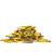 Animated contact sheet showing seven sequential frames of a golden pyramid-shaped icon with a small top element, displayed on gray background.