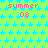 A static image with a bright green background covered in small light blue stars, featuring repeated pink text "summer 08"