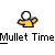 Pixelated character in yellow shirt with white head, brown hair animating from short to long flowing style