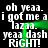 Pixelated text repeats 'oh yea. i got me a lazaa. yea dash RIGHT!' with green laser-like lines on black background.