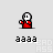 Pixelated character in red outfit with white circular head, performing sequential arm movements across on light gray background