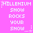 Pixelated text on a bright pink background with repeated phrases and star symbols, animated by blinking star effects.