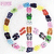 A circular peace symbol composed of multicolored pixel blocks, with a small pink 'FREE' text above it on the left side.