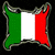 Pixelated Italian flag icon with text "Italyz #1 BITCH" on black background, displayed as a single frame in a contact sheet layout.