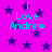 A static image with a bright pink background and dark purple stars, displaying the text "I Love Andrew" in cyan pixelated font across four identical sections.