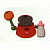 A pixelated cartoon character with a red body and brown top holding an orange spoon in one hand and a baby bottle in the other, next to green text reading "Original Icons .com" on a dark background.