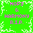 Green background with white pixelated border and four identical text blocks reading 'HOPS & HARMONY R.I.P.' in pink pixelated font.
