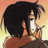 A 48x48 pixel buddy icon featuring a side-profile anime character with dark hair and light skin holding a white object, alongside text reading "Anime IM" on black background with "com" below it.