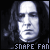 nine pixelated images showing a person with long dark hair and pale skin, each labeled 'SNAPE FAN' in blocky text below