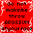 Red background with white jagged border and black pixelated text repeating 'do not makeme throw APOSSUM atyourface' in four identical quadrants.
