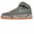 A static image showing a gray Nike sneaker, New York Mets logo, and baseball players in action.