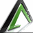 Green and black triangular shape with pixelated text elements on white background, including 'iS' below the triangle and multiple green text lines to its right.