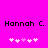Two identical static images side-by-side on a bright pink background, each showing black text and five pixelated heart symbols below it.