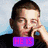 A four- of pixelated celebrity images with purple text overlays reading HE IS, MY LOVE, SO HAWT!, and a blank