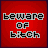 A two-frame contact sheet of a pixel art buddy icon featuring text and a character against red backgrounds, with the right frame showing a stylized female figure.