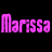 A contact sheet of 8 animated frames showing the name 'Marissa' in various colors and styles against a black background with a gray transparency indicator.