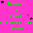 A bright pink background displays repeated green text reading 'Brandi + Kevin forever and ever' with alternating star symbols in black and purple.