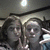Two people in grayscale photo on left, pink text 'Jamie & Suzie!!!' on blue background right.