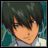 Pixelated anime-style character with dark green hair and light skin, wearing a blue and white outfit, next to text reading 'Anime IM' and 'com' on a black background.