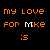 Animated contact sheet of 12 frames showing text animation for "my love for MKE is beyond heaven gates" with orange and white pixelated text on black background.