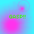Green pixelated text 'GASP!!' appears over a cyan background with pink circular blurs, each frame showing different blur positions.