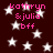 Dark red background with white stars and repeated pink text reading 'kathryn &julia bff' in pixelated font.