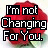 A contact sheet of 18 animated frames showing a red rose with text "I'm not Changing For You." where the word "Changing" cycles through rainbow colors across frames.
