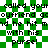 Green and white checkered background with repeated black text reading "called your boyfriend gcoyfriend gnd he hit md he hit m with his purse!" in a pixelated font.
