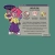 Pixelated avatar of a figure with pink hair, dark cap, yellow top, purple skirt against teal background next to document-like panel.