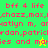 Pixelated text and star icons on green/yellow background with red lettering.