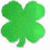 A static buddy icon featuring a green four-leaf clover on the left and pixelated black text reading "idea me i'm IRISH" on the right against a white background.