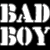 A black-and-white animated buddy icon featuring bold text "BAD BOY" on the left and a circular emblem with a cartoon character on the right, displayed as a contact sheet of two frames.