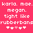 Pixelated text on a solid pink background with repeated phrases and heart symbols.